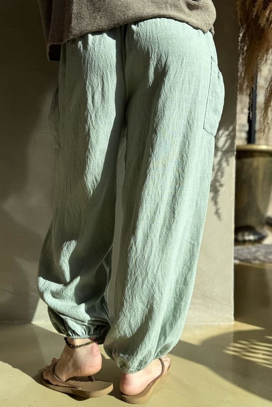 Basso Shirring Balloon Pant Soft Sage